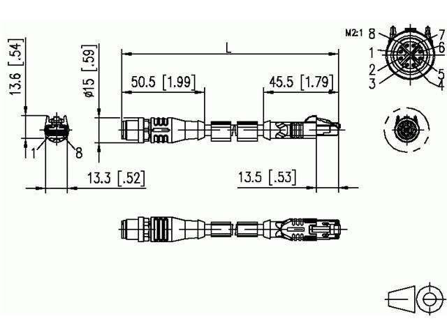 142M2X15050 - Actuator/Sensor Cable -