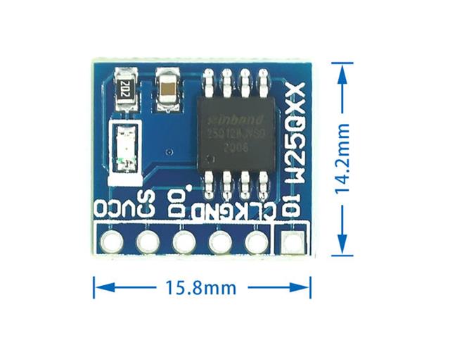 HKD W25Q128 FLASH STORAGE MODULE - Breakout boards / Shields / Modules -