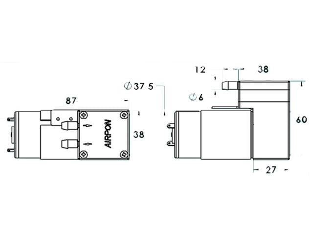 BDD VACUUM PUMP 12V 16IN HG - Irrigation / Water Pumps -