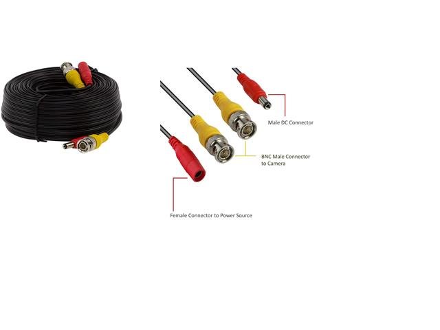 CCTV CABLE AHD4.0 BNC+DC 5M - CCTV Leads -