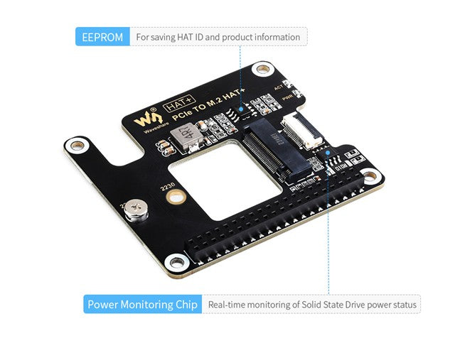 WVS PCIE-M.2 HAT-RASPB PI 5