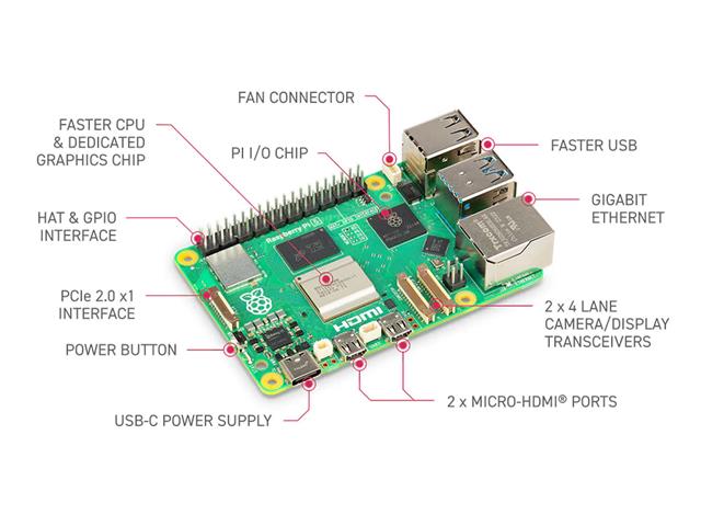 RASPBERRY PI 5B 8GB - Development / Microcontroller Boards - 5056561803326