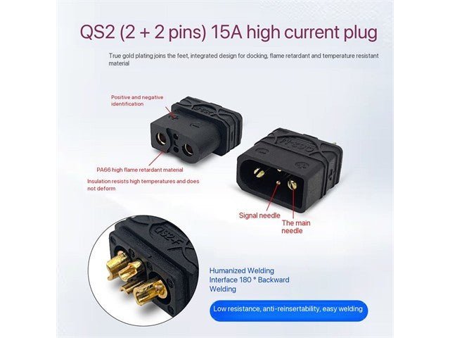RC - QS2 CONNECTOR PAIR - Power Connectors -