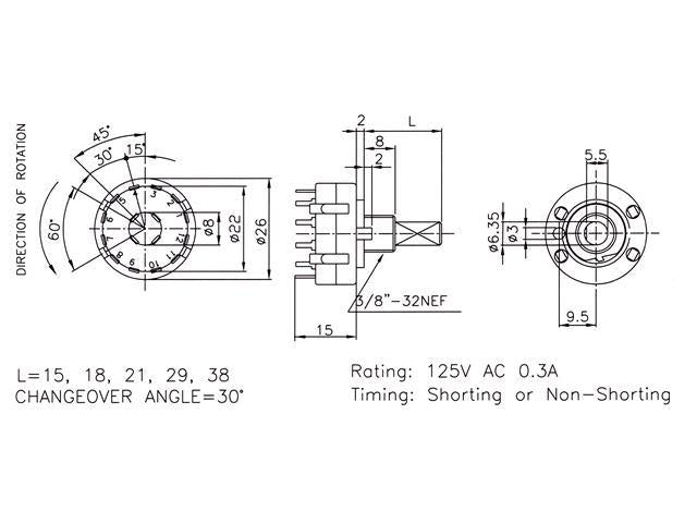 RSW 2P 6W PC40 - Switches -