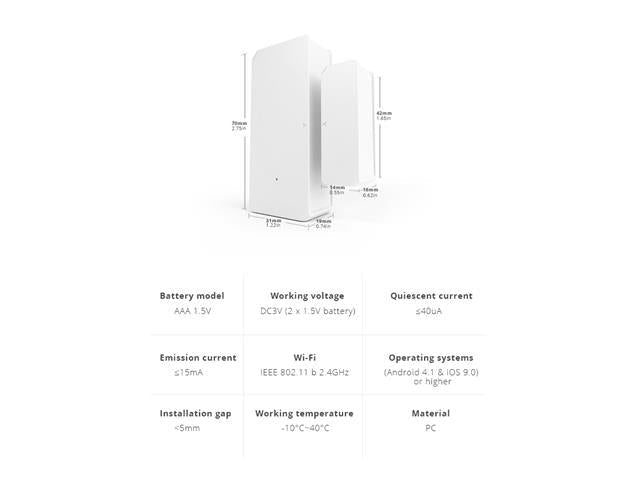 SONOFF DW2 WI-FI DOOR/WIN SENSOR - Home Automation -