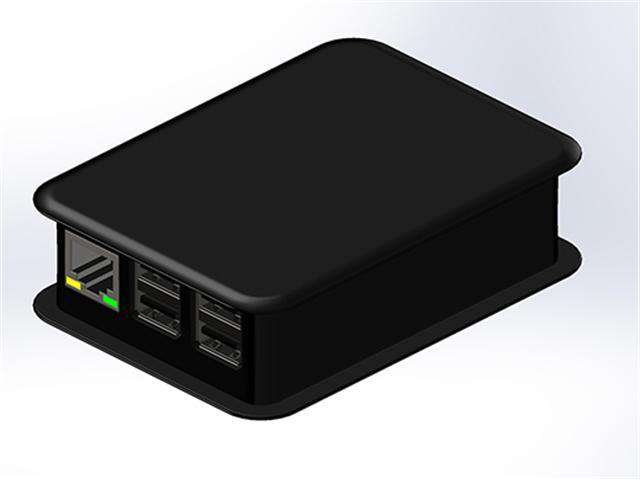 TEKO RASPBERRY PI2/PI3 B ENC BLK - Internet of things (IoT) Enclosures -
