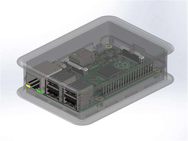 TEKO RASPBERRY PI2/PI3 B ENC CLR - Internet of things (IoT) Enclosures -
