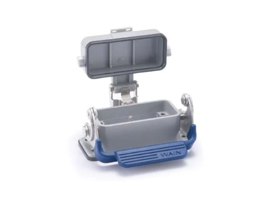 H10A-BK-1L/SC-CV - Bulkhead Housing Metal w/1 Lock. Lever Plast Cover Top Entry For "10A" Ser. IP65