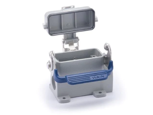 H10A-SF-1L/SC-CV-2M20 - Surface Housing Hi Metal (52mm) w/1 Lock. Lever Plast Cover Side Entry For "10A" Ser. 2xM20 IP65