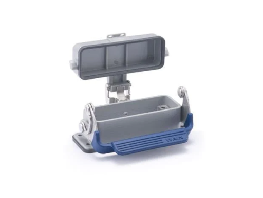 H16A-BK-1L/SC-CV - Bulkhead Housing Metal w/1 Locking Lever Plast. Cover Top Entry For "16A" Ser. IP65