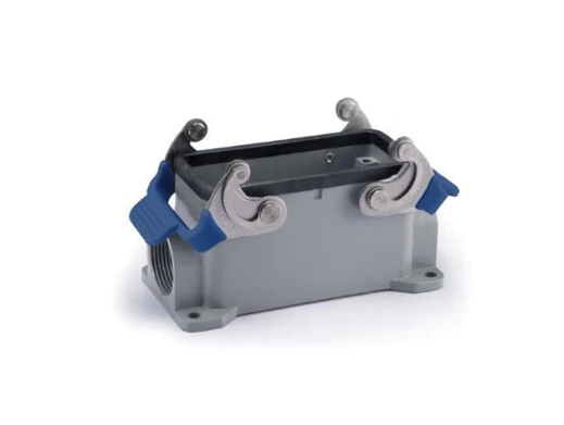 H16B-SF-2L/SC-2M25 - Surface Housing Hi Metal(56mm) w/2 Lock. Lever Side Entry For "16B" Ser. 2xM25 IP65