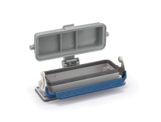 H24B-BK-1L/SC-CV - Bulkhead Housing Metal w/1 Locking Lever Plast Cover Top Entry For "24B" Ser. IP65