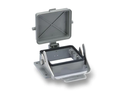 Bulkhead Housing Metal w/1 Locking Lever Plast Cover Top Entry For "32B" Ser. IP65 - H32B-BK-1L/S-CV