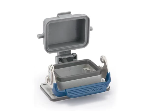 H6B-BK-1L/SC-CV - Bulkhead Housing Metal w/1 Locking Lever Plast. Cover Top Entry For "6B" Ser. IP65