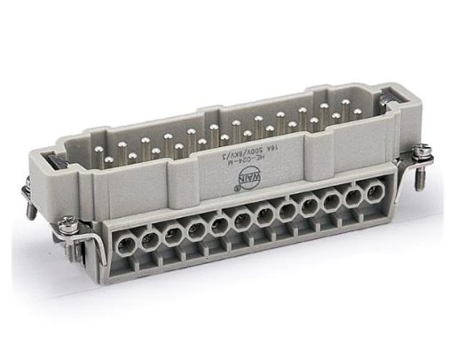 HE-024-M - Heavy Duty Power Connectors HAN E 24P M SCREW SCREW TERMINATION