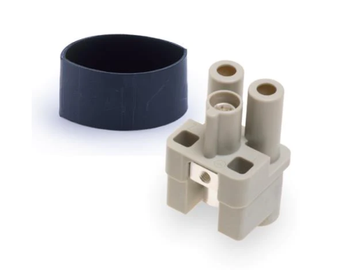 HQ-002.2-F (4-10mm2) - Heavy Duty Power Connectors FEMALE INSERT 2 POLE SCW TERM