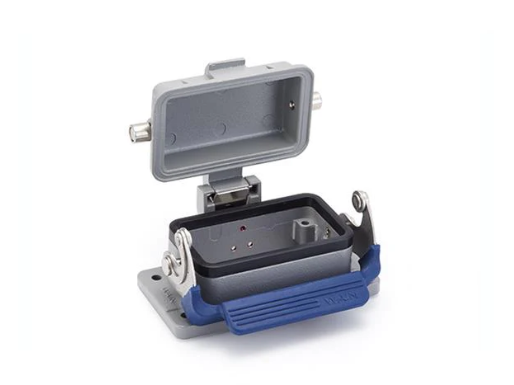 W10B-BK-1L/SC-CV - Bulkhead Housing Metal w/1 Locking Lever Plast. Cover Top Entry For "10B" Ser. IP67