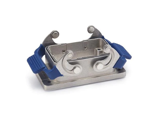 W10B-BK-2L/SC - Bulkhead Housing Metal w/2 Locking Levers Top Entry For "10B" Ser. IP67