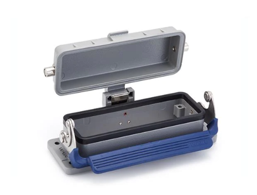 W24B-BK-1L/SC-CV - Bulkhead Housing Metal w/1 Locking Lever Plast Cover Top Entry For "24B" Ser. IP67