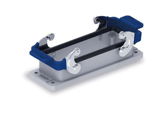 W24B-BK-2L/SC - Bulkhead Housing Metal w/2 Locking Levers Top Entry For "24B" Ser. IP67