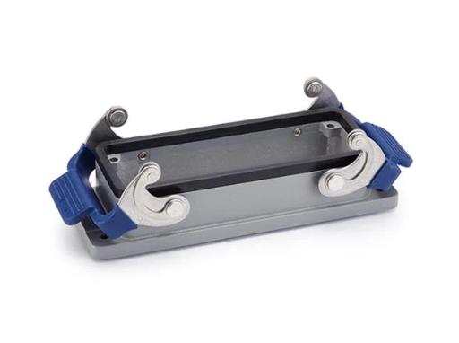 W24B-RBK-2L/SC - Bulkhead Housing Metal w/2 Locking Levers Bottom Entry For PCB Insert "24B" Ser. IP67