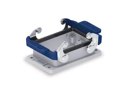 Heavy Duty Power Connectors HAN 32A BULKHEAD MNT 2 LEVERS METAL