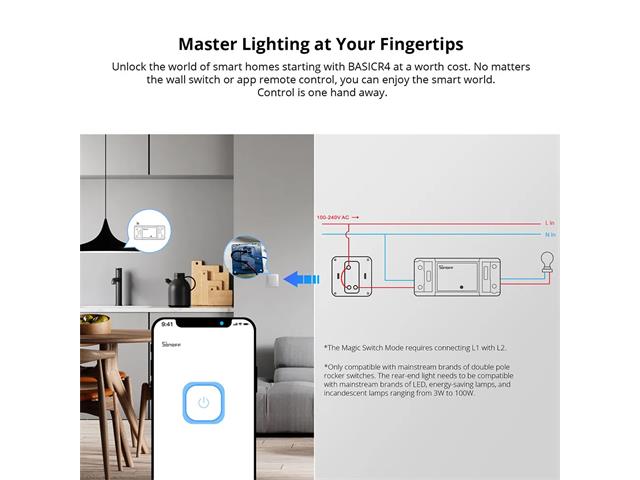 SONOFF BASICR4 WIFI SMART SWITCH