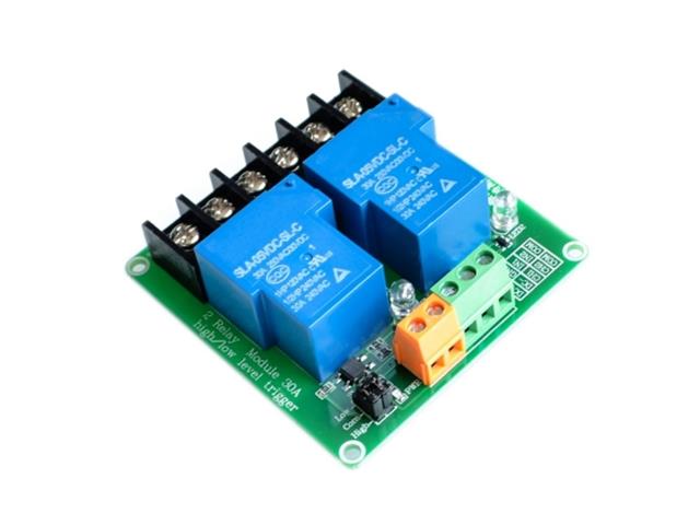 HKD RELAY BOARD 2CH 5V 30A L/HLT