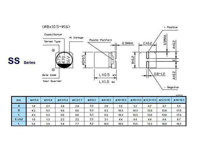 100UF 16VES(6,3X5,4) - Capacitors -