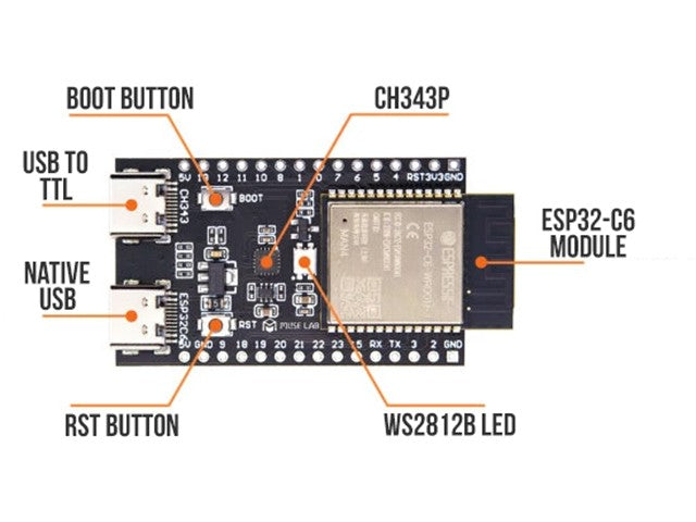 BDD ESP32-C6 WIFI6 DEV BOARD 16M