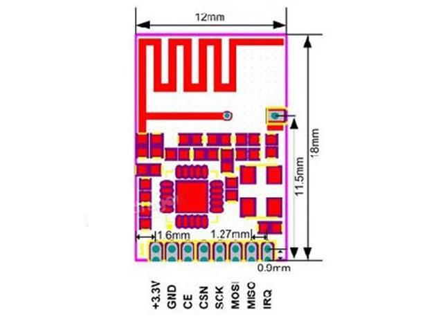 BMT NRF24L01+ TRANSCEIVER MODULE