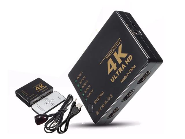 5WAY HDMI SELECTOR SWITCH 4KPST - TV, Video & DSTV Accessories -