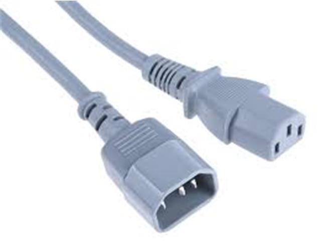 PWR EXT CAB IEC C13F-C14M 2M GY - Power Leads -