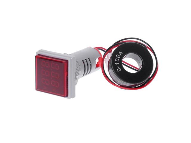 DPM 22MM SQ DUAL ACA/ACV P/METER - Panel Meters -