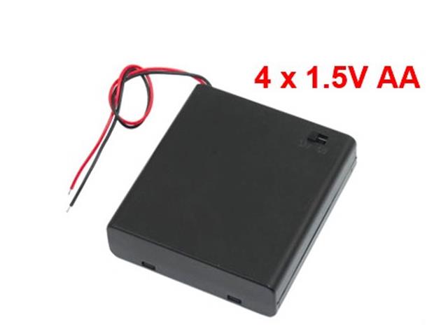 4XAA BATTERY HOLDER WITH SWITCH