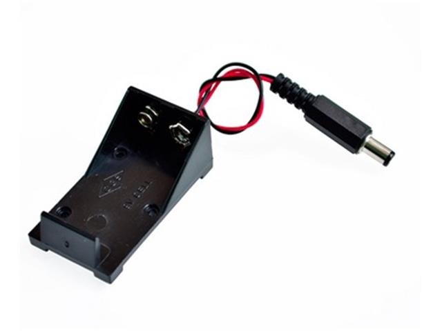 9V BATTERY HOLDER WITH DC PLUG - Battery Accessories - 