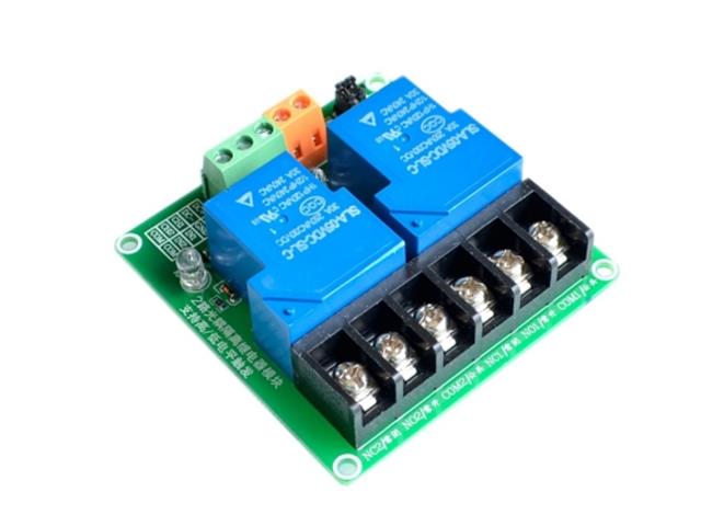 HKD RELAY BOARD 2CH 5V 30A L/HLT