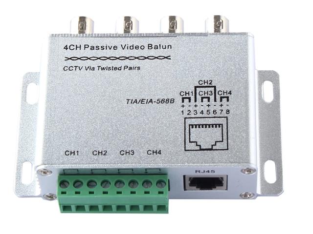 BALUN 4CH 8,0MP P-TXRX BNC PAIR - CCTV Products & Accessories -