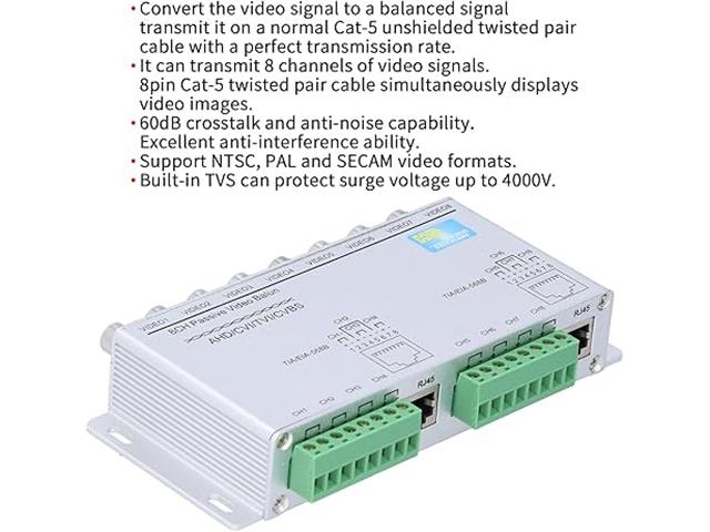 BDD BALUN 8CH 8MP P - TXRX BNC PR - 