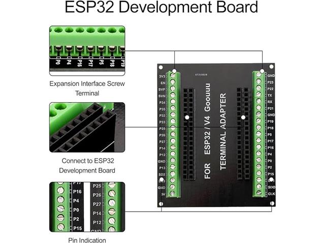 BDD ESP32 SCREW TERM B/O BOARD C - ESP8266 & ESP32 Modules - 