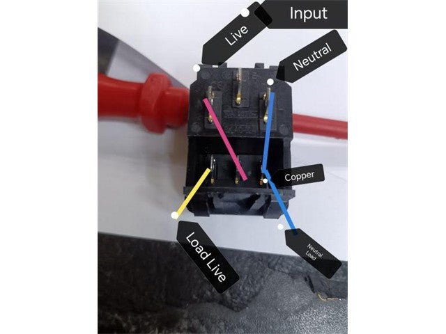 BDD IEC C14M SNAP - IN W/DPST RED - Power Connectors - 