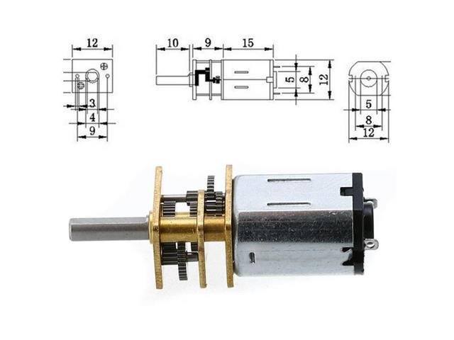 BMT N20 GEAR MOTOR 100RPM@6V - Motors, Motor Drivers & Controllers - 
