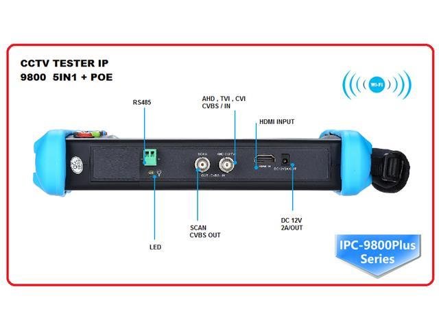CCTV TESTER IP 9800 5IN1 + POE - Environmental Test Equipment - 