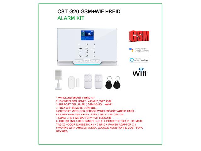 CST-G20 GSM+WIFI+RFID ALARM KIT - Alarms & Accessories -