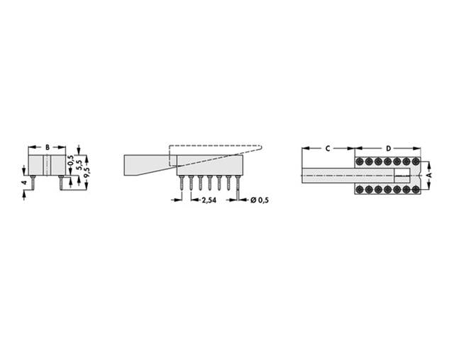DIL 14 PEK - PCB Connectors - 