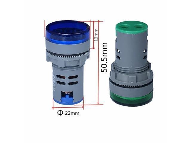 DPM 22MM RD AC DIG PANEL MET BLU - Panel Meters -