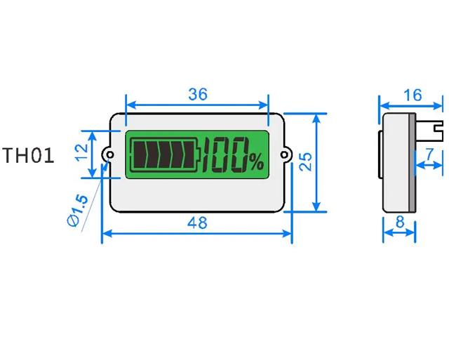 BDD BATT VOLTAGE MONITOR LCD