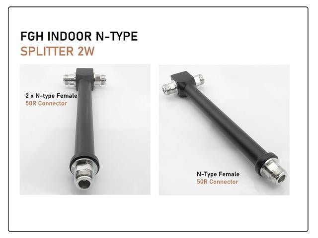 FGH INDOOR N-TYPE SPLITTER 2W - TV, Video & DSTV Accessories -