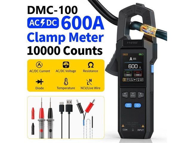 FNIRSI DMC - 100 RMS AC/DC CLAMP - Clamp Multimeters & Accessories - 