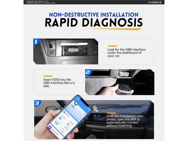 FNIRSI FD10 OBDII BT CAR SCANNER - Vehicle Diagnostic Scanners - 